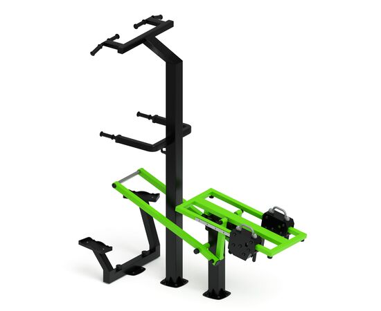 Подтягивания и отжимания на брусьях с противовесом (зеленый) - СТ 040-12